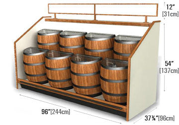 Barrels Floor Unit Display Fixture [SR02]