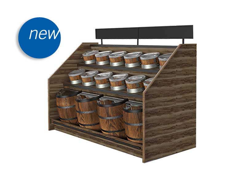 Barrels and Round Bins Floor Display Fixture [SR06]