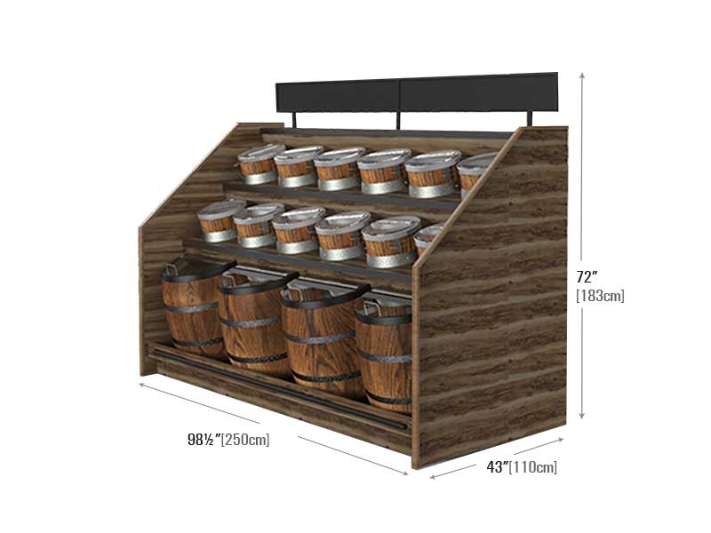 Barrels and Round Bins Floor Display Fixture [SR06]