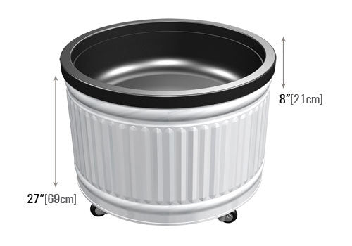 Round Galvanized Bin [STR3-D]