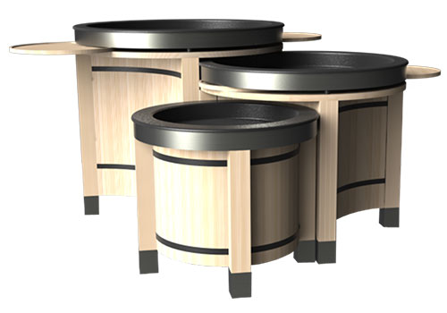 Round Orchard Bin Set - Metal Caps [BLWCIR-MC]