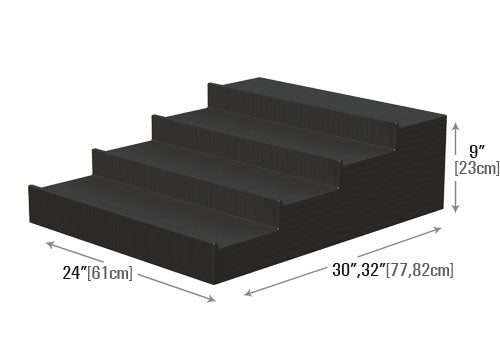 Four Step Deli Riser with Ridges [DR64S]