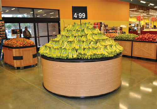 produce banana tables 	banana display rack