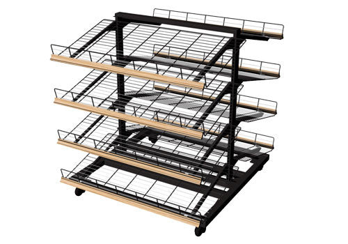 4 Shelf Steel Frame Bakery Display [MET435C]