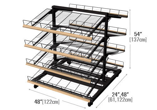 4 Shelf Steel Frame Bakery Display [MET435C]