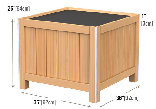 Square Orchard Bin 25" High [OB3625]