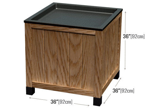 Multilevel Russian Maple Wooden Orchard Bin [OB800-363636]