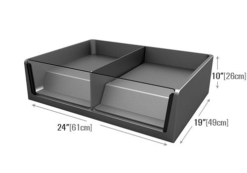 Clear Front Shelf Organizer with Removable Riser and Divider [PR19M-VT]
