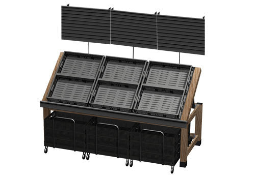 Euro Table with Rolling Storage Cart [TNA-1]