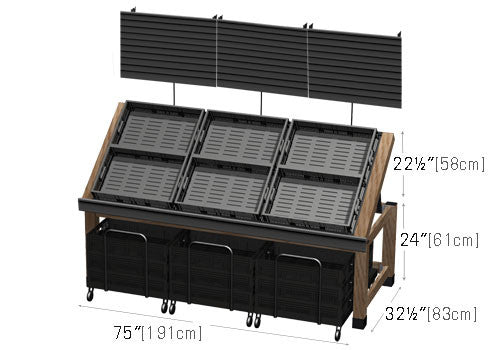 Euro Table with Rolling Storage Cart [TNA-1]
