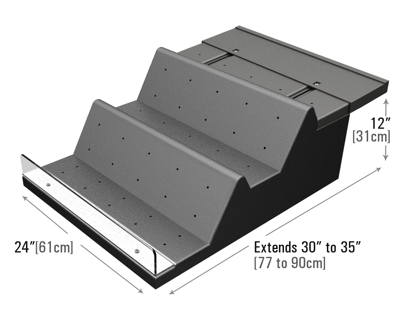 Addressable Riser Three Step High Profile Riser for Product Display
