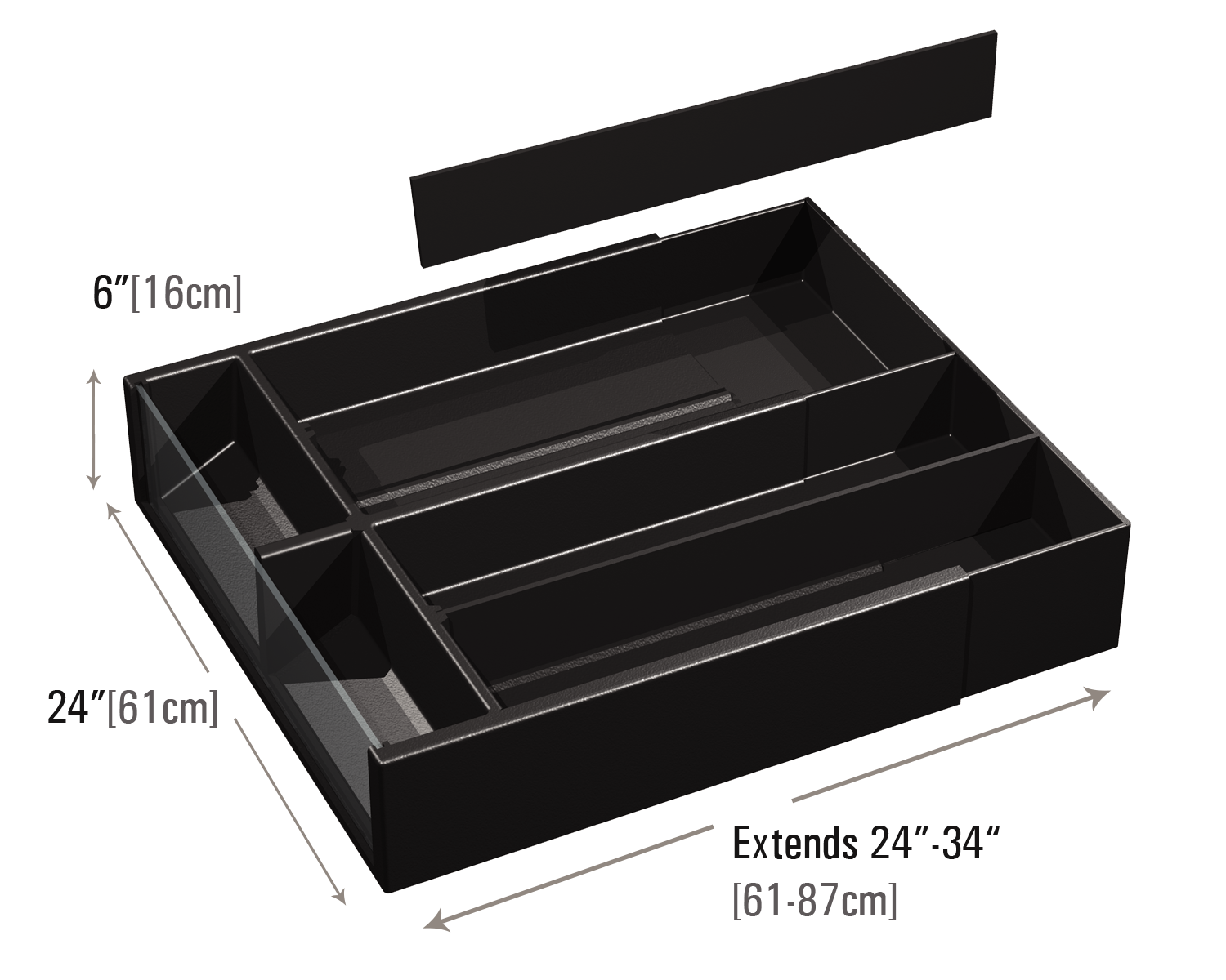6” Flat Clear Front Riser for Merchandising