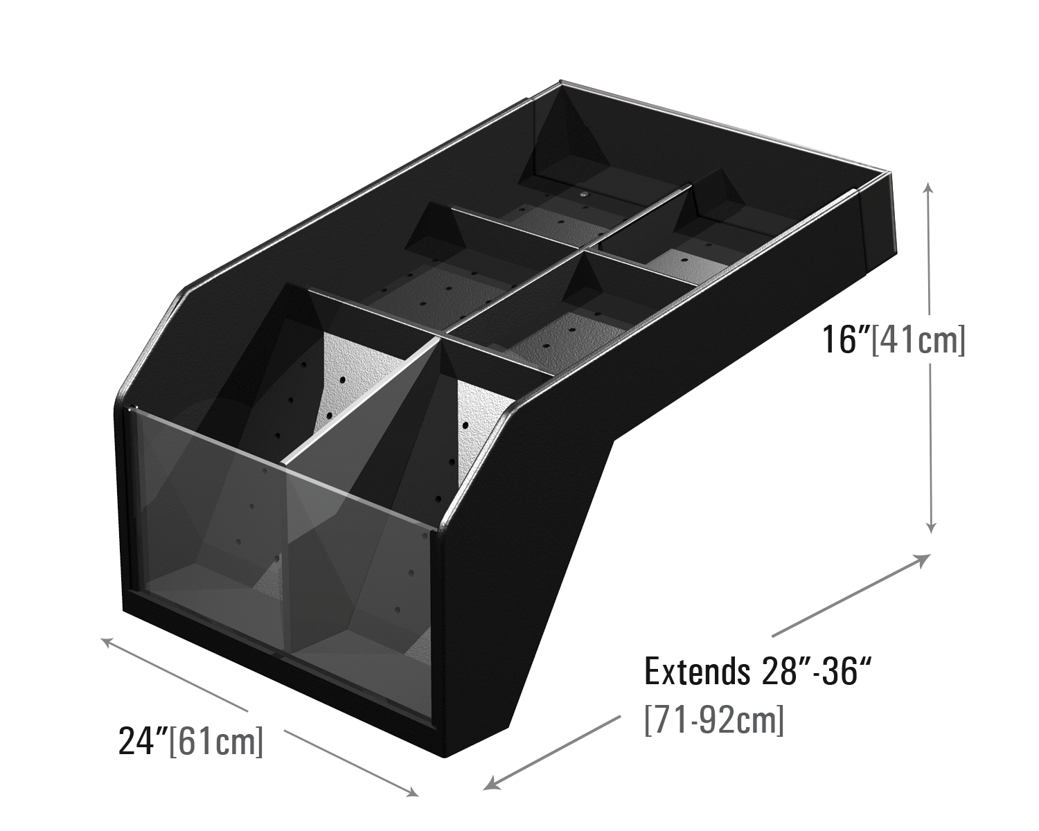 Low Profile Riser with Divider for Small Produce