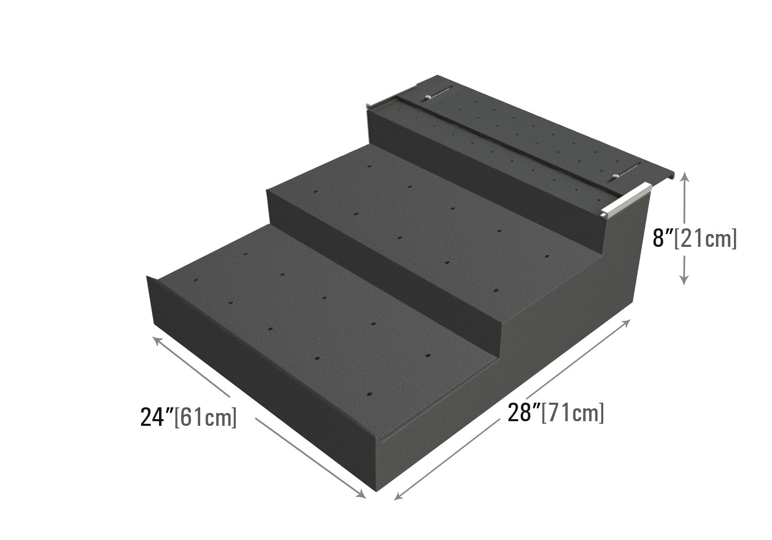 Versatile Three Step Riser for Dry & Wet Displays
