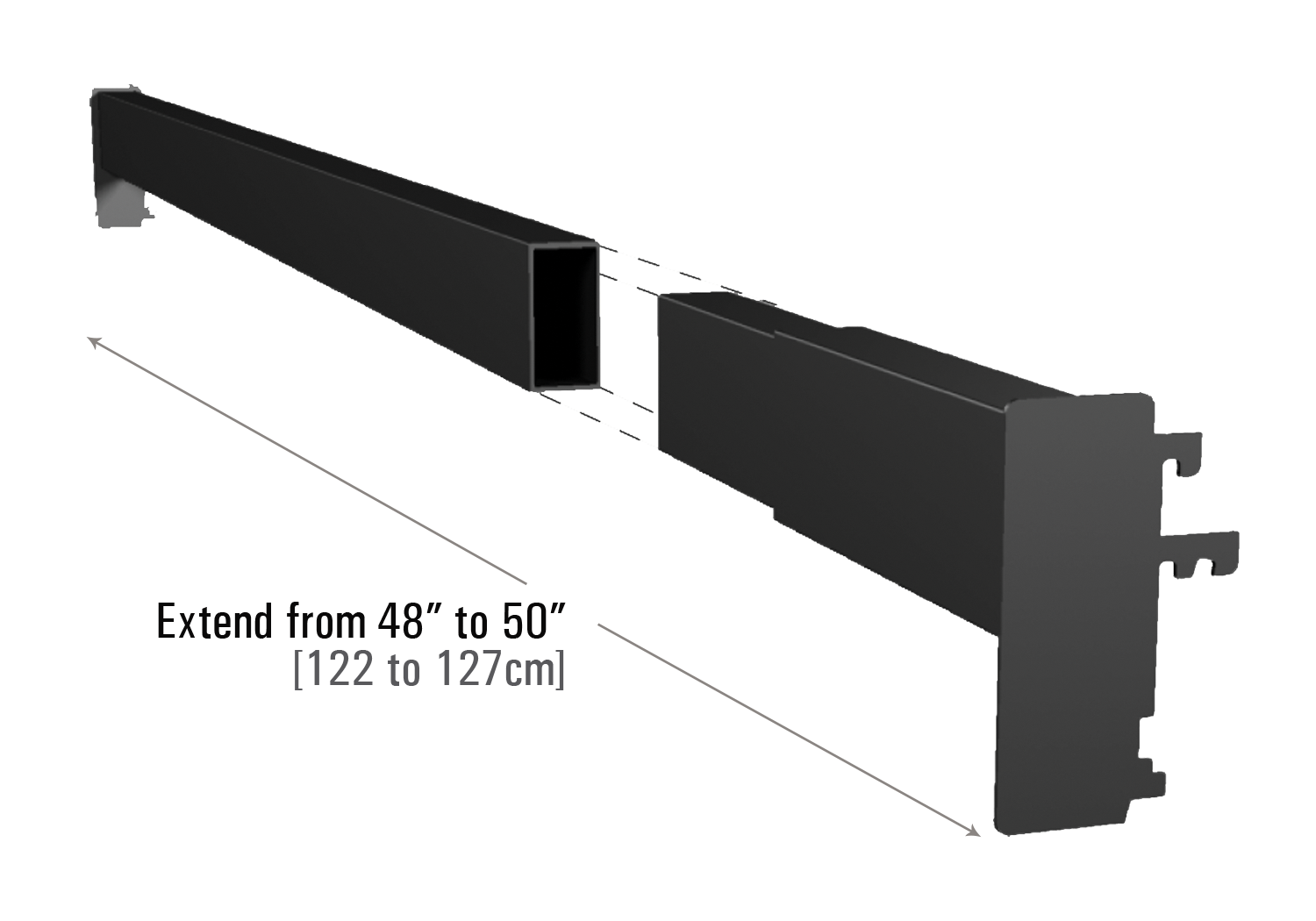 Adjustable Extendable Metal Bar for Home & Garage